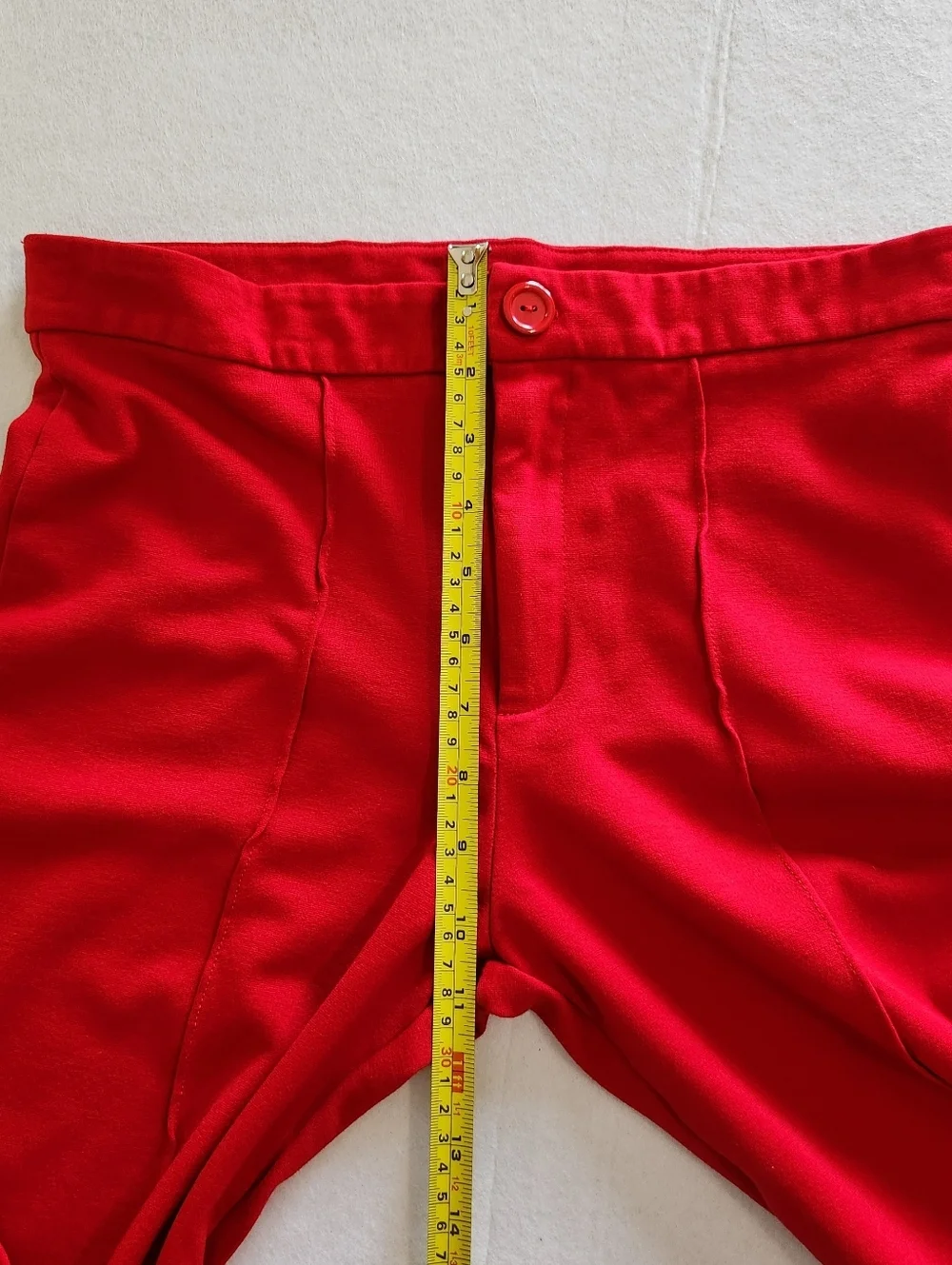 AKIRA Chicago Red Ponte High Waisted Flare Knit Pants Size Large
